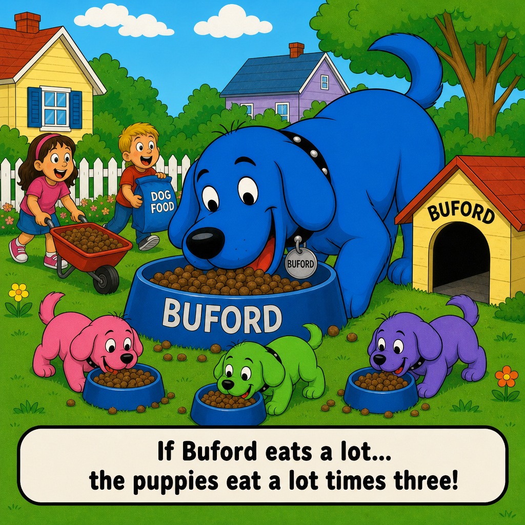 Sample page from Buford Has Puppies