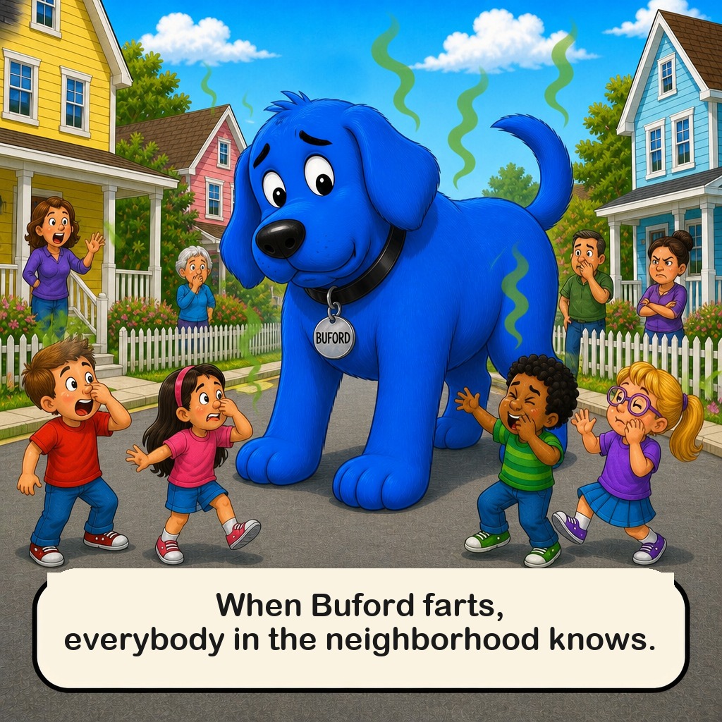 Sample page from Buford Poops