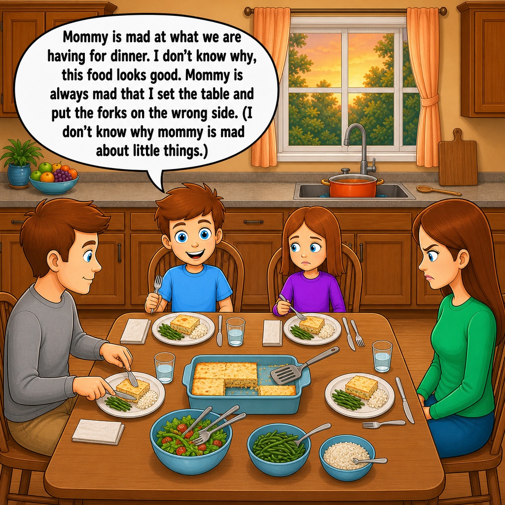 Sample page from Why Is Mommy Mad?